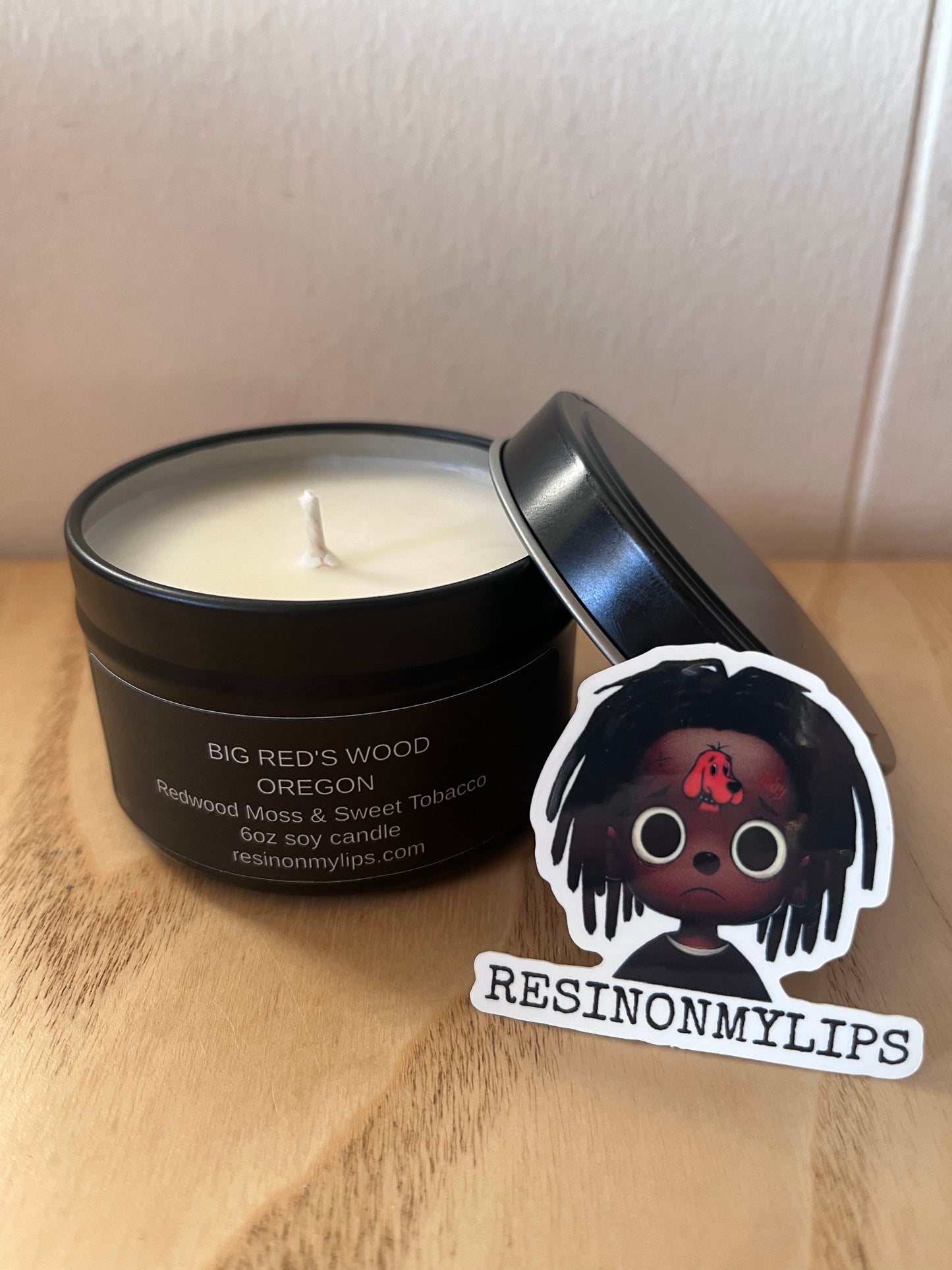 @resinonmylips Big Red's Wood 6oz Scented Candle